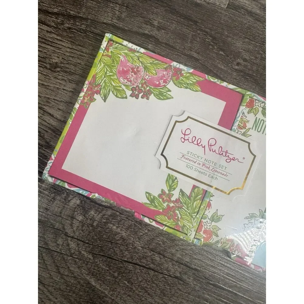 Lilly Pulitzer Sticky Not Stationary Set & Vera Bradley Wrapped Pencils Set